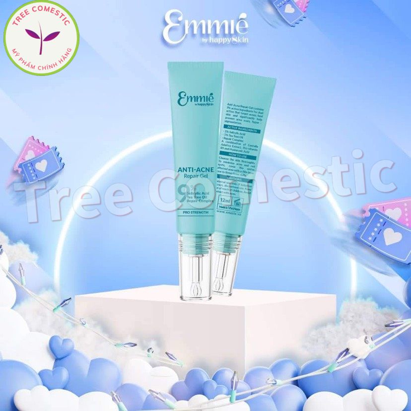 [CHÍNH HÃNG EMMIÉ BY HAPPY SKIN] Gel Giảm Mụn Cấp Tốc, Phục Hồi Màng Lipid, Loại Bỏ Thâm Anti-Acne Repair Gel 12ml