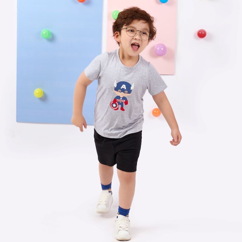 Bộ đồ bé trai 10-35kg cotton mặc nhà mùa hè Unifriend