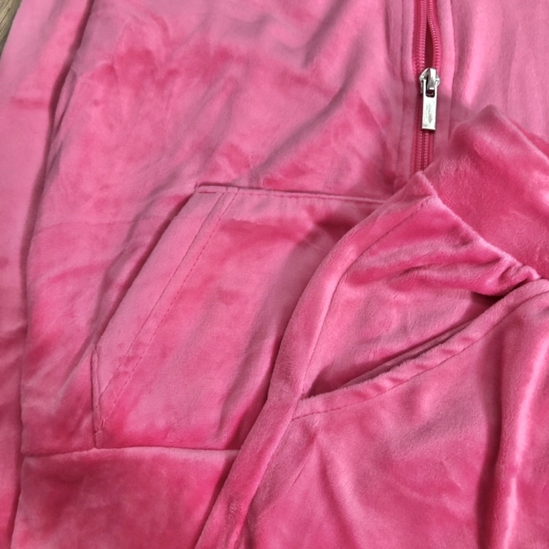 Bộ nỉ nhung bé gái Primark màu đen hồng