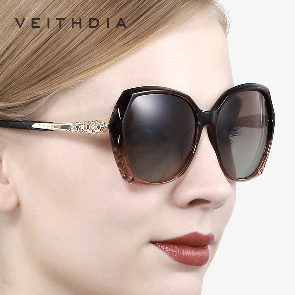 Kính mát phân cực VEITHDIA 3159 chống tia UV400 sang trọng thời trang cho nữ
