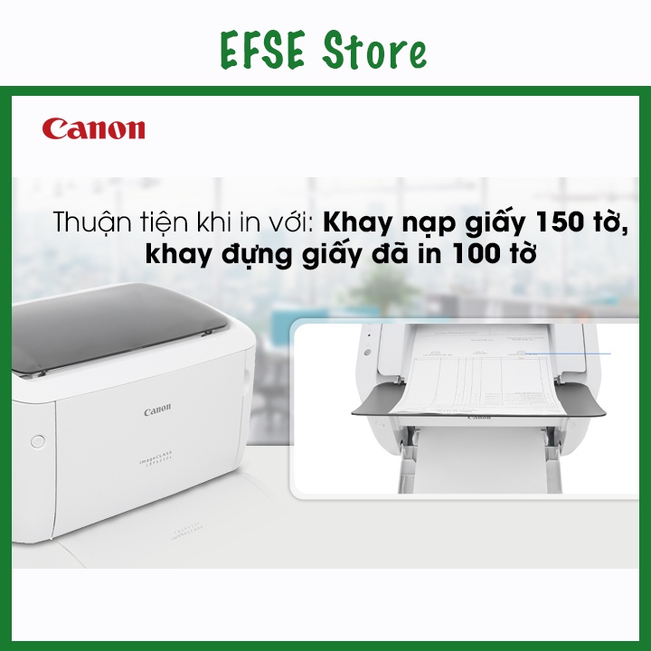 Máy in laser trắng đen Canon LBP6030W - Máy in kết nối không dây Wifi dễ dàng - Chế độ chờ, tắt máy tự động