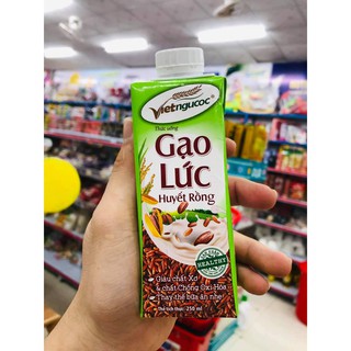 Hộp 180ml Thức uống Gạo lức huyết rồng Việt Ngũ Cốc, dinh dưỡng sạch cho sức khoẻ, chính hãng