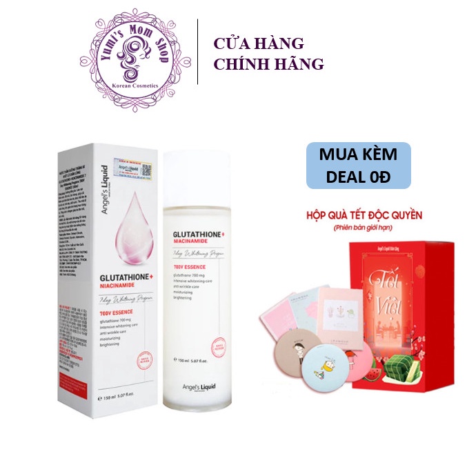 Nước thần Angel's Liquid Tone up Whitening Program Glutathione + Niacinamide treatment Essence 150ml