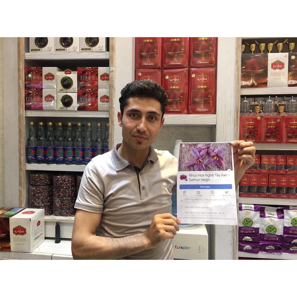 Saffron Oil - Tinh dầu Nhụy Hoa Nghệ Tây Chính Hãng Thương Hiệu Hemani Saffron Oil lọ 30ml