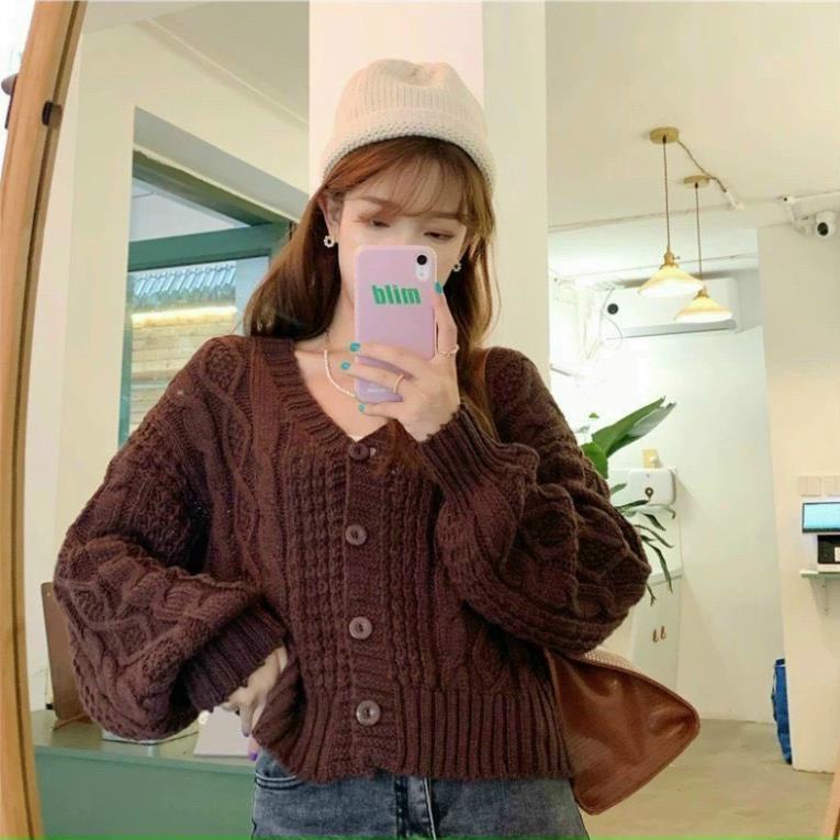 Áo Khoát Len, Áo Len Cadigan Vặn Thừng Chất Len Dày Dặn, Form Thụng To Rộng Hàng Quảng Châu Cao Cấp.