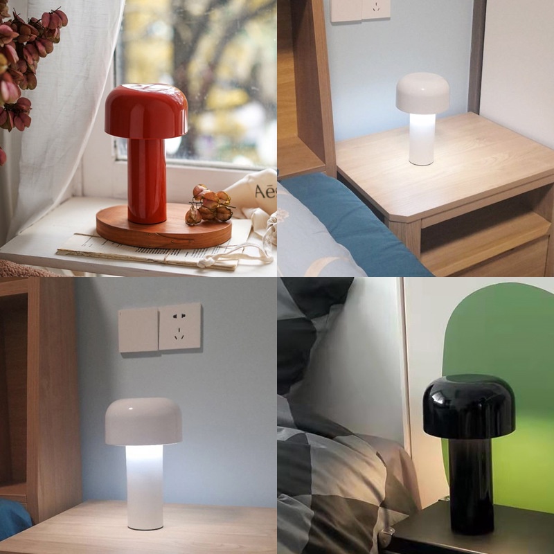 Đèn LED Hình Cây Nấm Để Bàn Trang Trí Nhà Hàng / Quán Bar Sạc USB