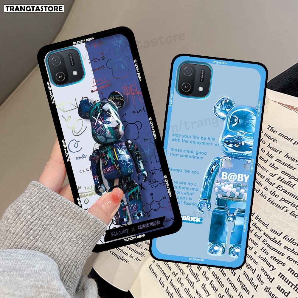 Ốp Oppo A16k in hình gấu Bearbrick,Mountain,xanh,đen,đỏ giá rẻ