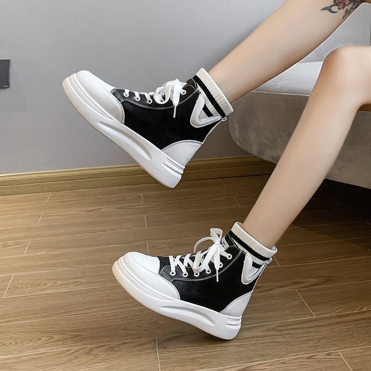Giày Thể Thao Nữ thời trang MWC  giày sneaker cổ cao năng động cá tính NUTT- 0573