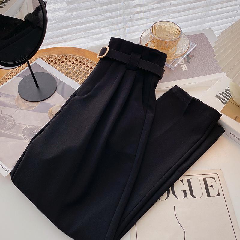 Quần baggy nữ lưng cao công sở đi học ZENA kèm đai Q306
