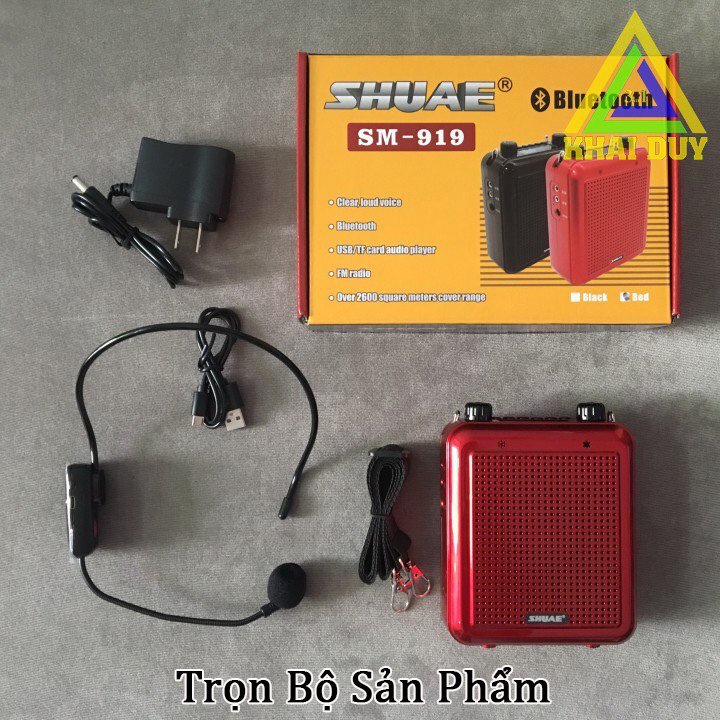 Máy trợ giảng Shuae SM 919 dòng micro không dây dùng cho giao viên, hướng dẫn viên, bán hàng