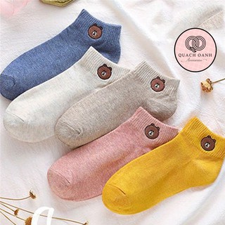 SET 10 ĐÔI TẤT GẤU BROWN CỔ NGẮN