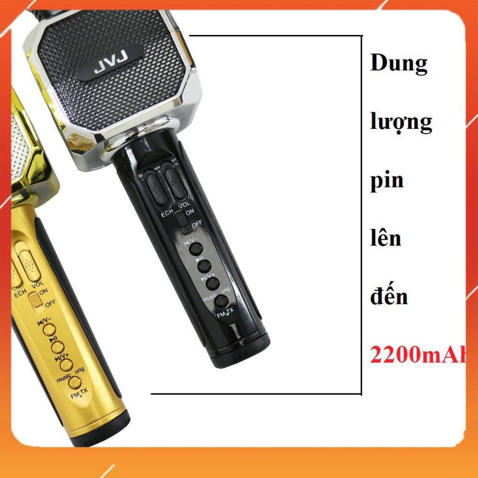 [ HÀNG CHÍNH HÃNG ] Micro kèm loa Bluetooth Karaoke JVJ SD - 10 không dây hỗ trợ ghi âm hàng chính hãng