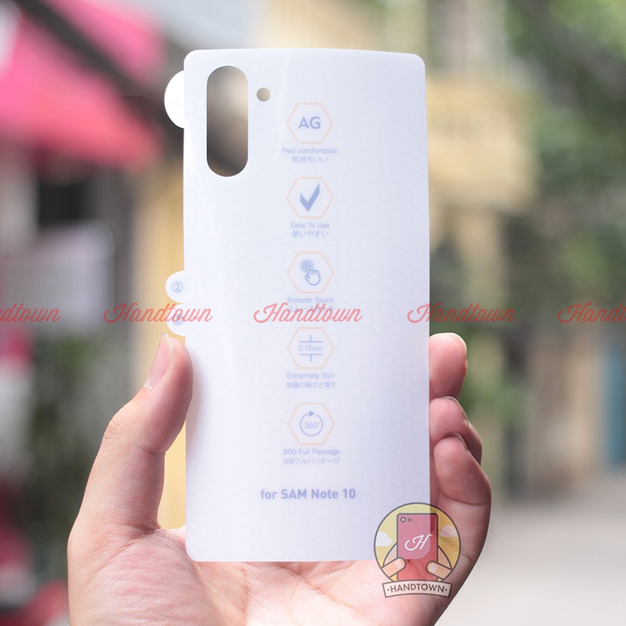 Miếng Dán Màn Hình Mặt Lưng PPF Thế Hệ Mới Chống Vân Tay Samsung Note 10 / Note 10 Plus / Note 10 Pro
