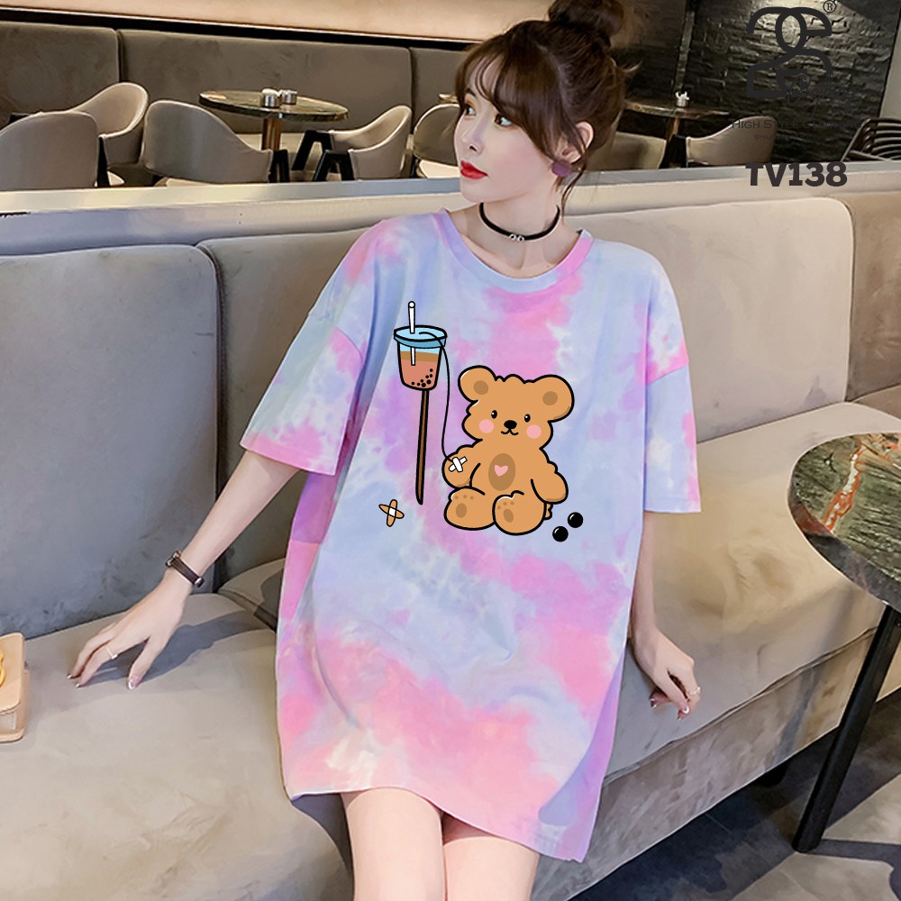Áo Thun Tay Lỡ 2s Clothing Áo Phông Hình Teddy Dễ Thương Unisex Nam Nữ Cotton Oversize Form Rộng Giá Rẻ In Hình TV138 | BigBuy360 - bigbuy360.vn