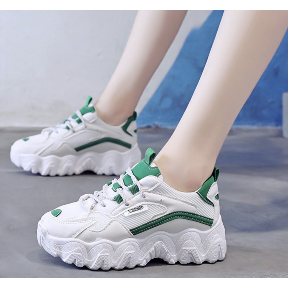 Giày thể thao sneaker nữ độn đế Sóng ShowGo