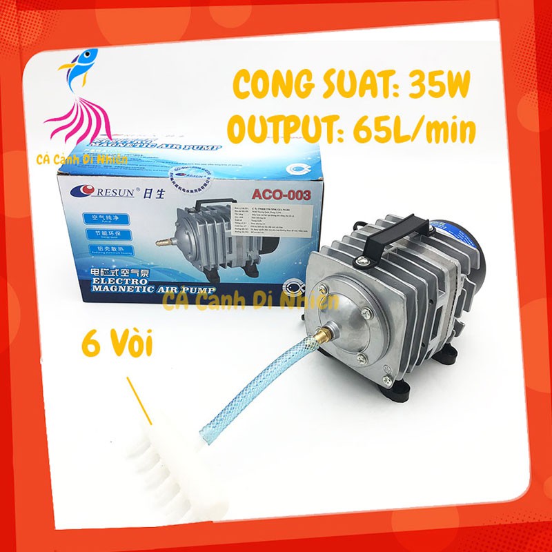 Máy sục sủi thổi khí oxy hồ cá ACO003 cảnh Resun ACO-003