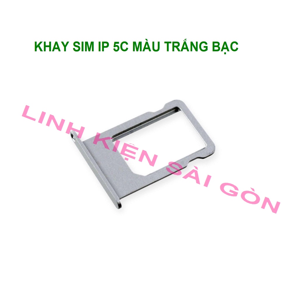KHAY SIM IP 5C MÀU TRẮNG BẠC