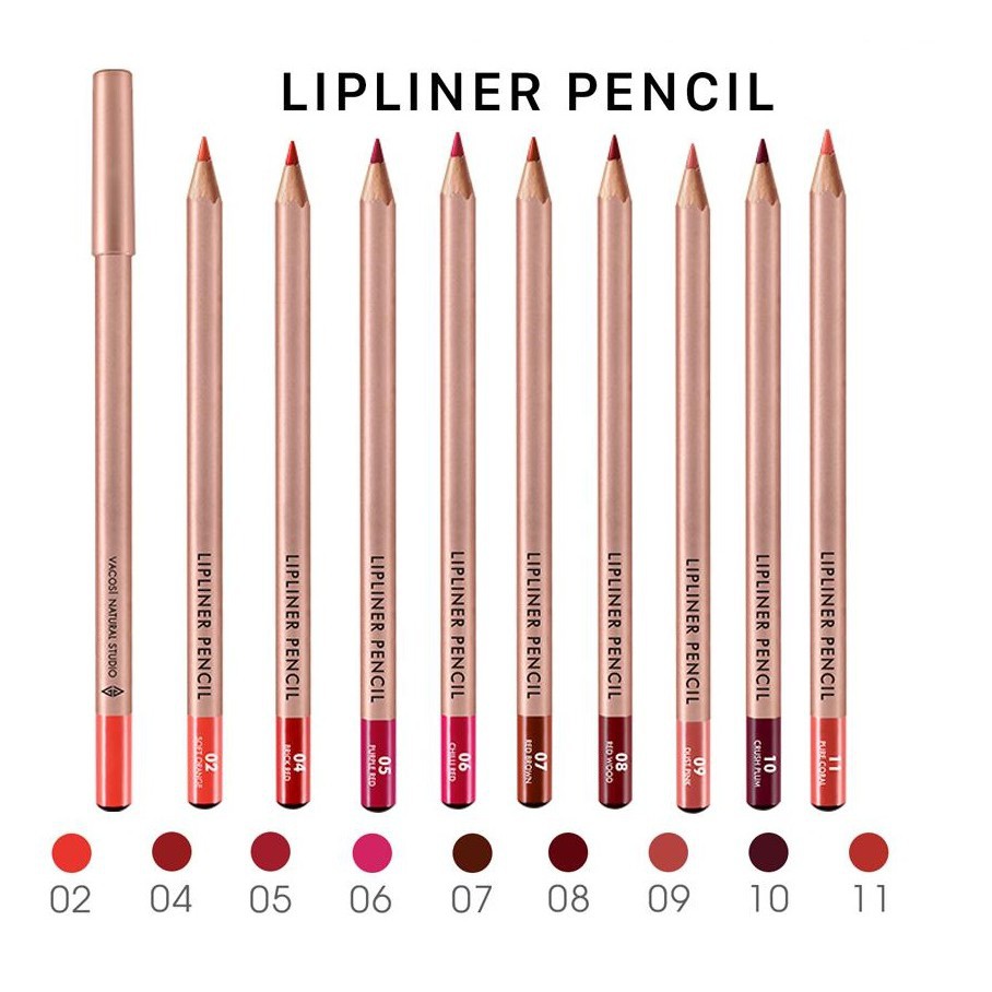 Chì kẻ môi VACOSI Lipliner Pencil