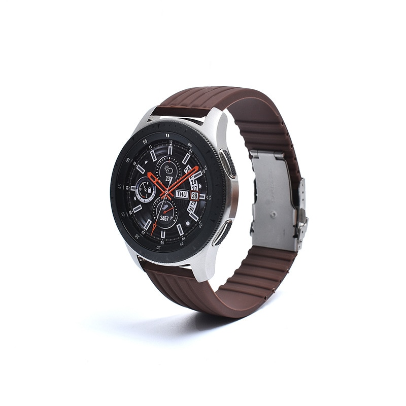 Dây đeo đồng hồ bằng silicon 18 / 20 / 22 / 24mm màu sắc bắt mắt