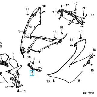 Miếng nhựa nhỏ dưới pha đèn PCX 2018 2019 2020