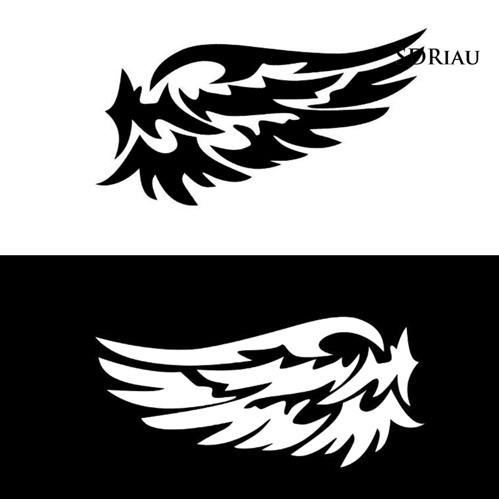 Miếng Dán Phản Quang Hình Đôi Cánh Thiên Thần Trang Trí Lưng Gương Chiếu Hậu Xe Hơi