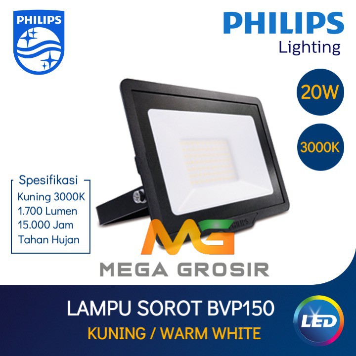 Bóng Đèn Led Philips 20 Watt Bvp150 20w W 3000k Bvp 150 20wat