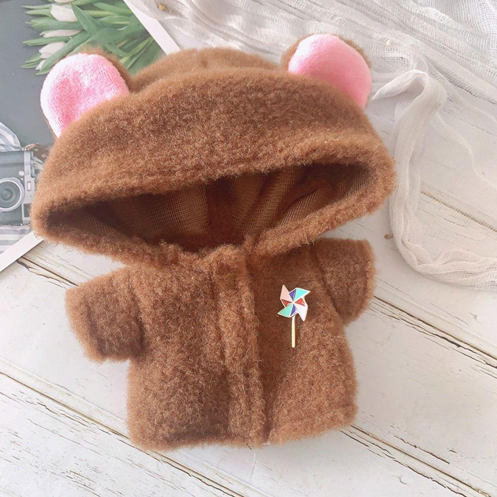 Áo Liền Quần Mini Hình Tai Gấu Nâu Dễ Thương Cho Búp Bê