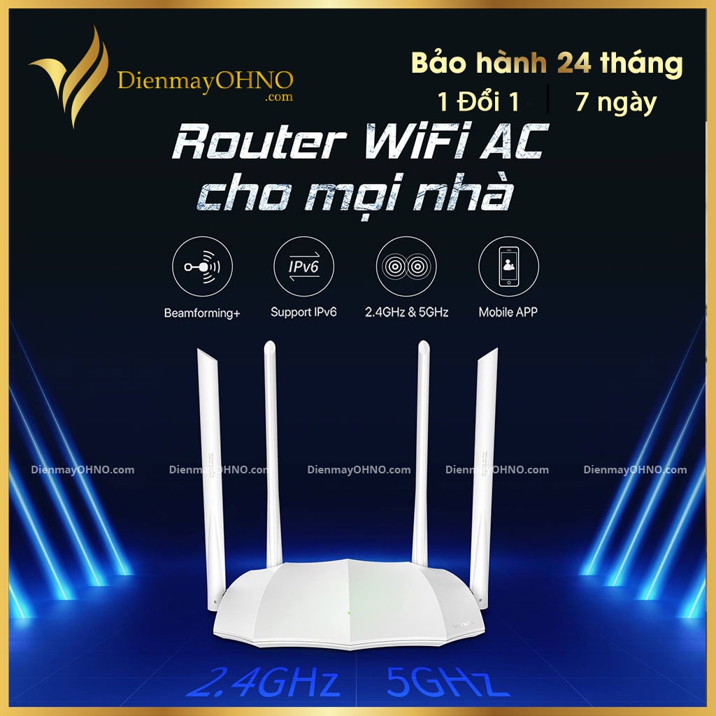Moden Modem Router Thiết Bị Cục Phát Wifi TENDA AC5 V3 5Ghz 2 Băng Tần Xuyên Tường Model Modern Phát Sóng Wifi 4 Râu