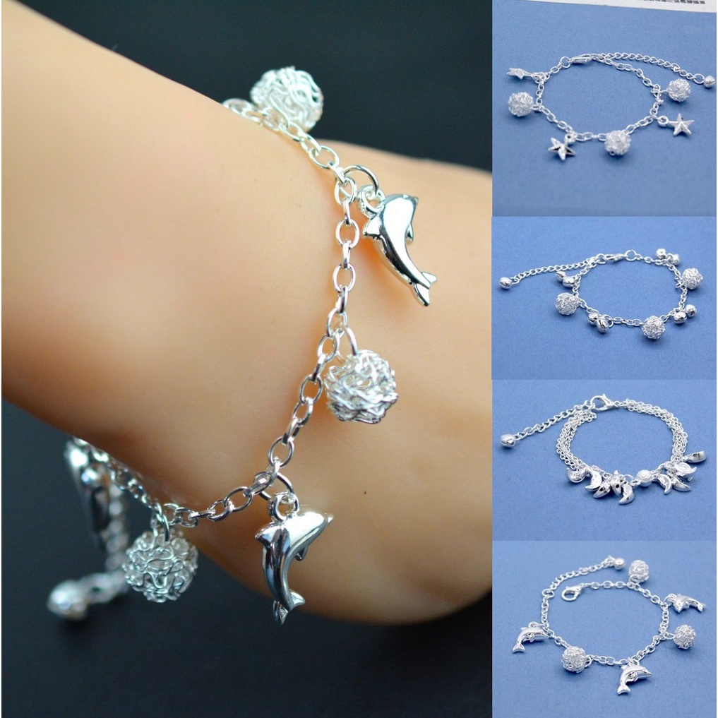 Bán Chạy Vòng Tay Bạc Rỗng Hình Quả Bóng Chuông Cá Tính Cá Tính Cho Bạn Gái