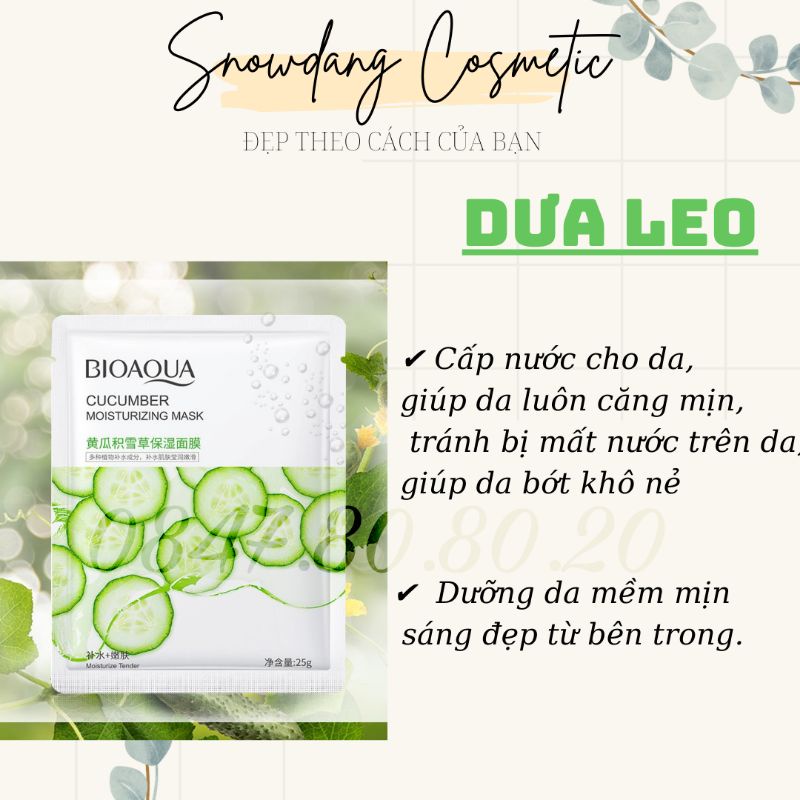[COMBO 100 MIẾNG] Mặt nạ giấy Bioaqua Hương Trái Cây tự nhiên cao cấp 35gr