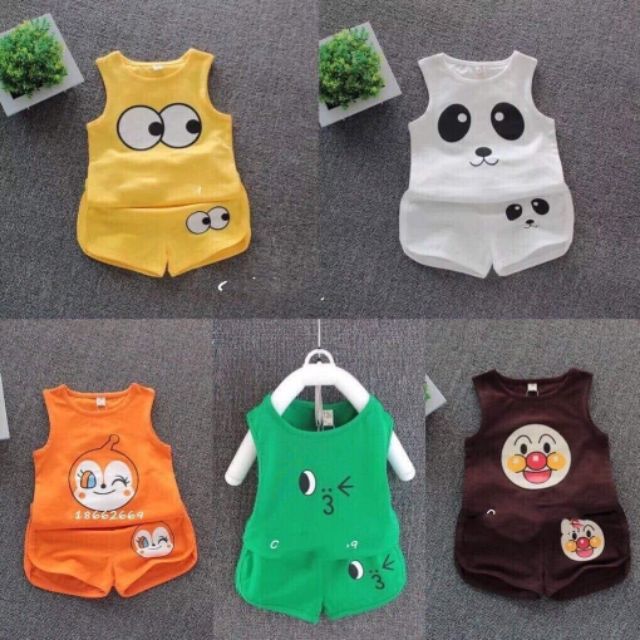 Set 5 bộ cotton trắng siêu đẹp cho bé