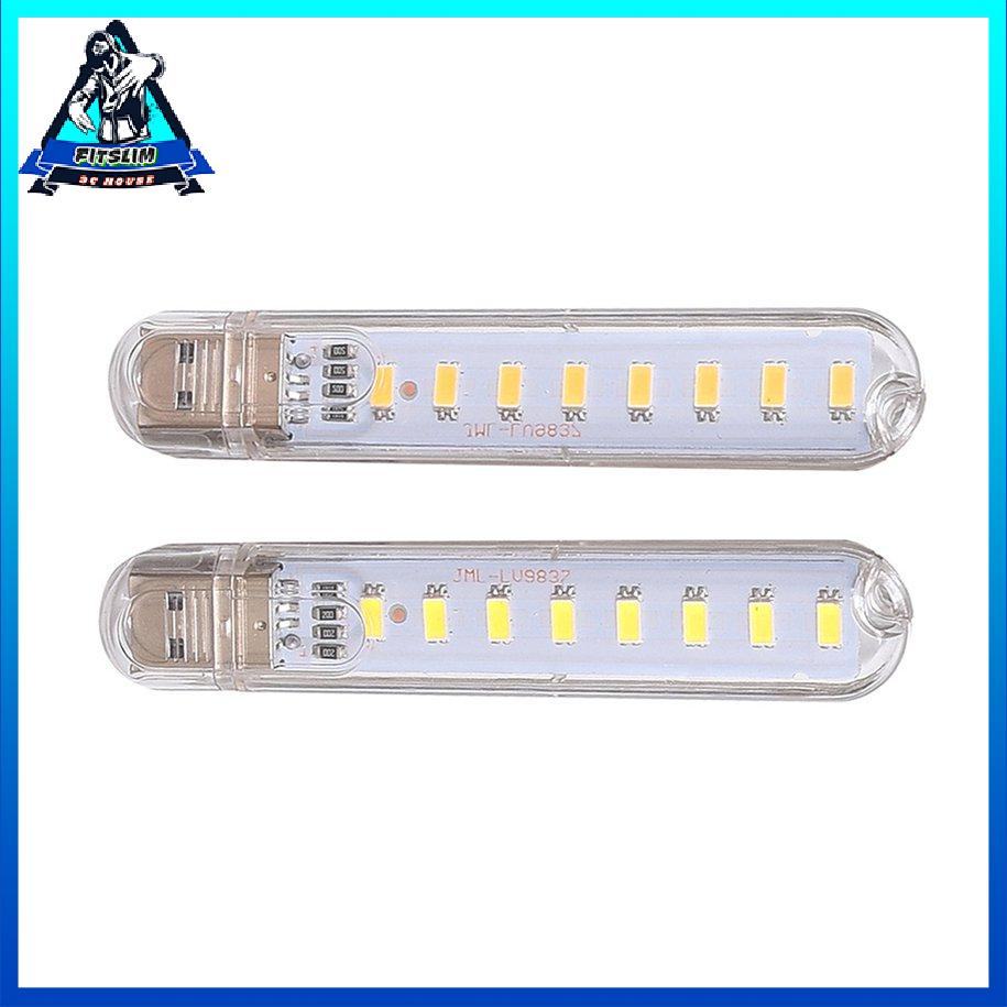 Mini 3LEDs 8LEDs USB LED Đèn ngủ Sách Đèn đọc sách Đèn cắm trại Quà tặng [8/1]
