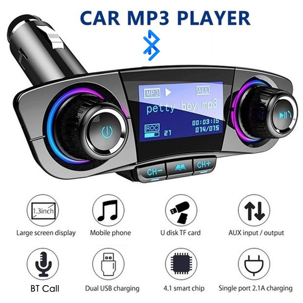 Máy Phát Nhạc Mp3 Kết Nối Bluetooth Cho Xe Hơi