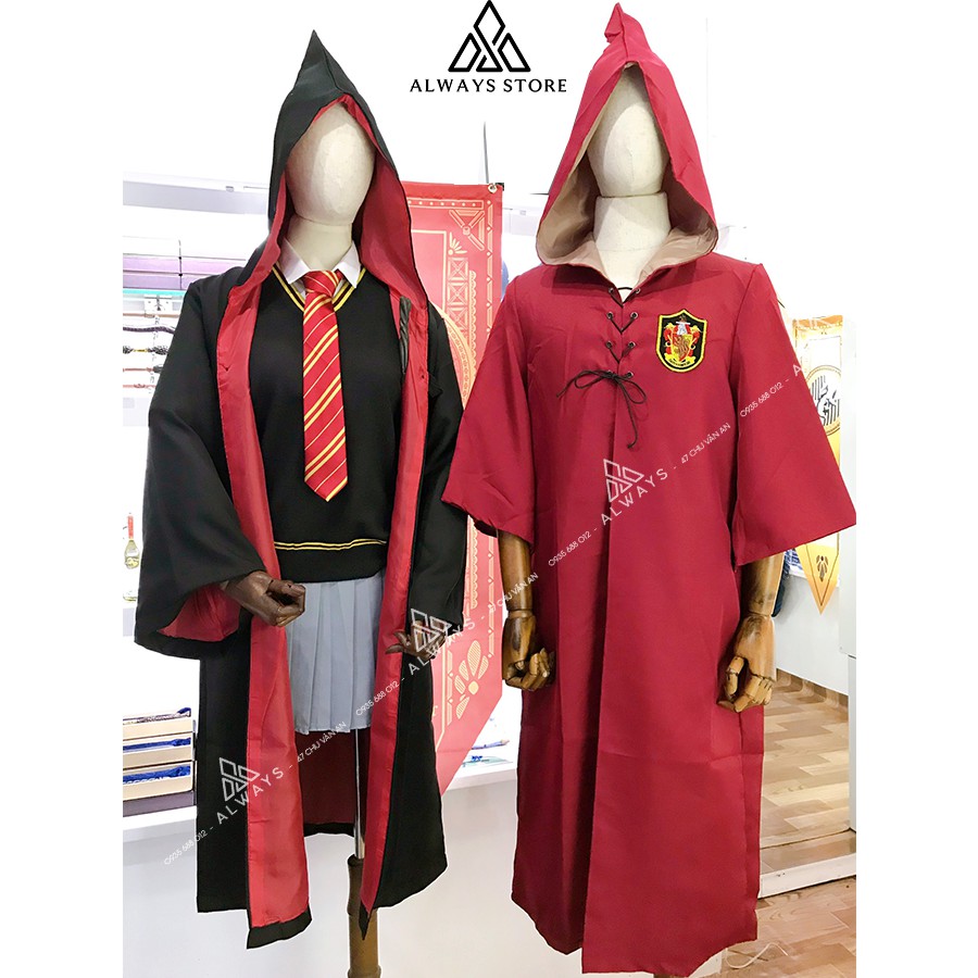Áo choàng Harry Potter nhà Gryffindor Nam/nữ - Trang phục Phù thuỷ hoá trang Harry Potter - Chuẩn hàng ALWAYS Store