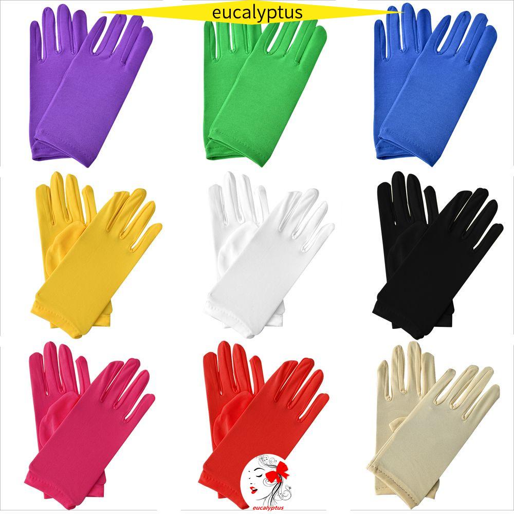 Găng Tay Chống Nắng Chống Trượt Bằng Lụa Sữa Trơn Nhiều Màu Sắc Thoáng Khí Cho Nữ