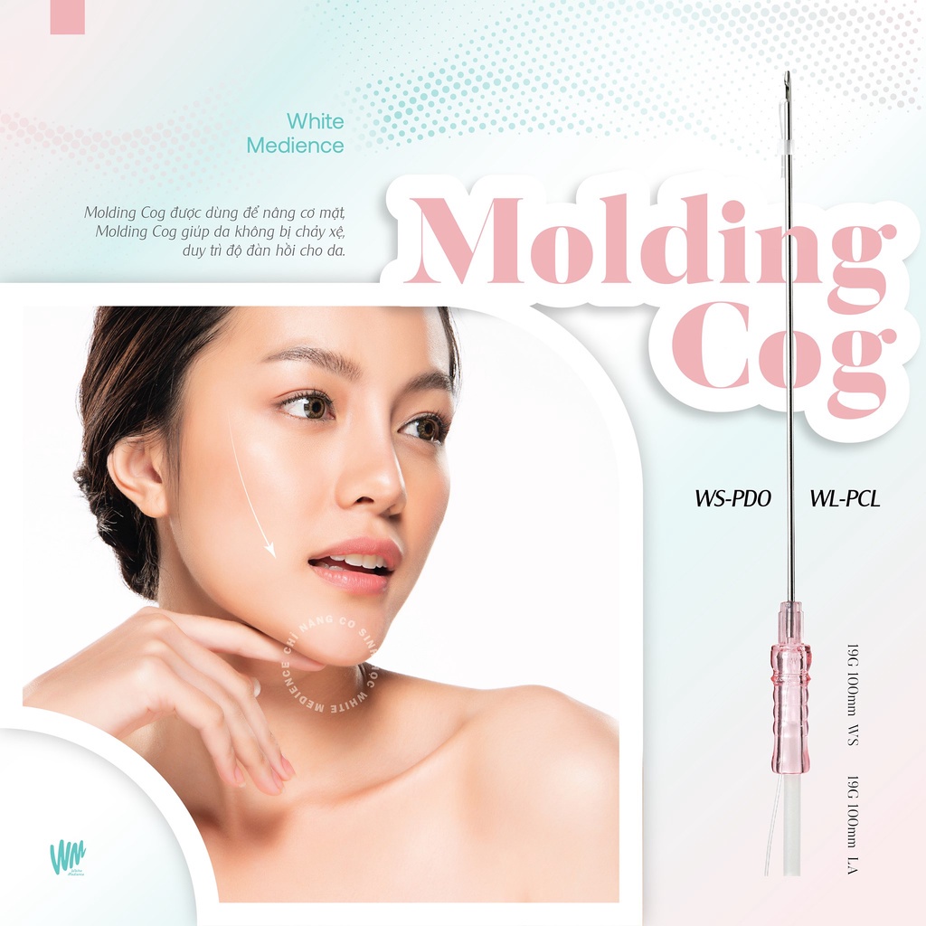 Chỉ Molding Cog White Medience Nâng Cơ Tạo Mặt V-Line
