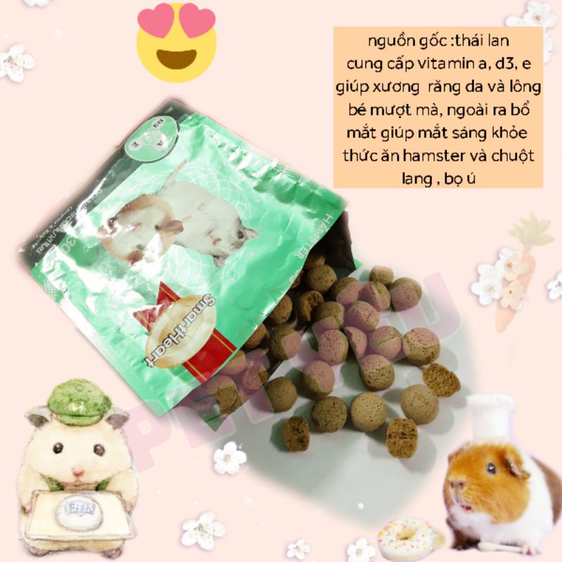 Nén smart heart (thái) ❤Freeship❤ Date mới ❤ thức ăn hamster và bọ chuột lang