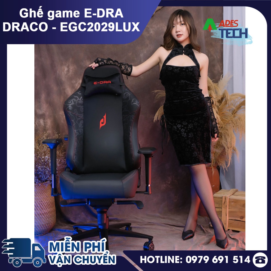 ✔️Ghế chơi game EDRA Draco EGC2029 LUX ✔️Leather Breathing Soft PU✔️Bảo hành 12 tháng