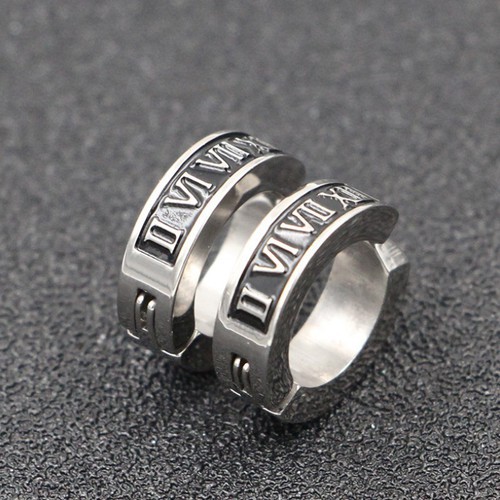 Bông Tai Nam Loại Kẹp Ko Cần Bấm Lỗ Tai Titan Không Đen TT 2429