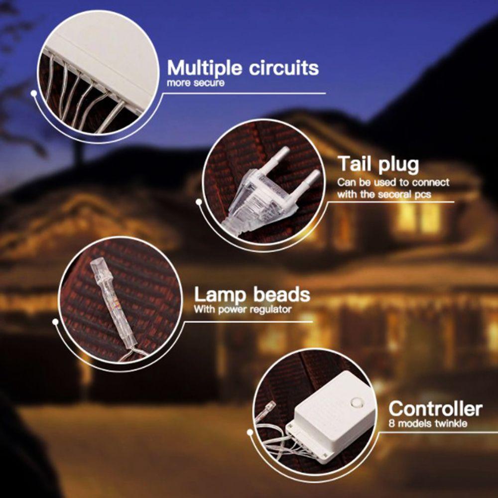 YNATURAL Dây Đèn LED Trang Trí Giáng Sinh Năm Mới