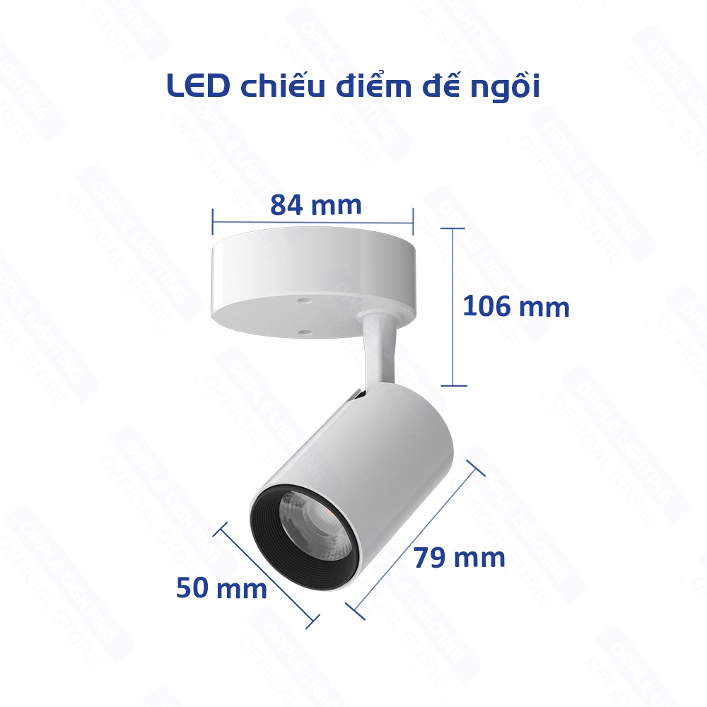 Bộ Đèn Chiếu Điểm Đế Nổi LED OPPLE Utility - Chip LED Chất Lượng Cao, Len Quang Học Tinh Tế