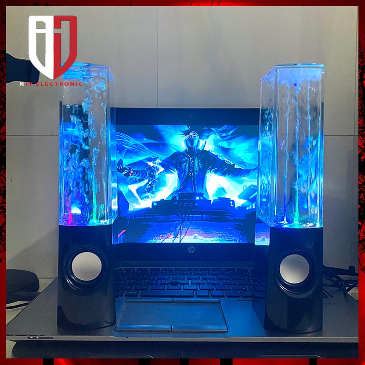 Loa Máy Vi Tính Laptop Để Bàn Có Dây Nhạc Nước Vũ Trụ Đèn Led 3D Mini Loa 2.0 Nghe Nhạc