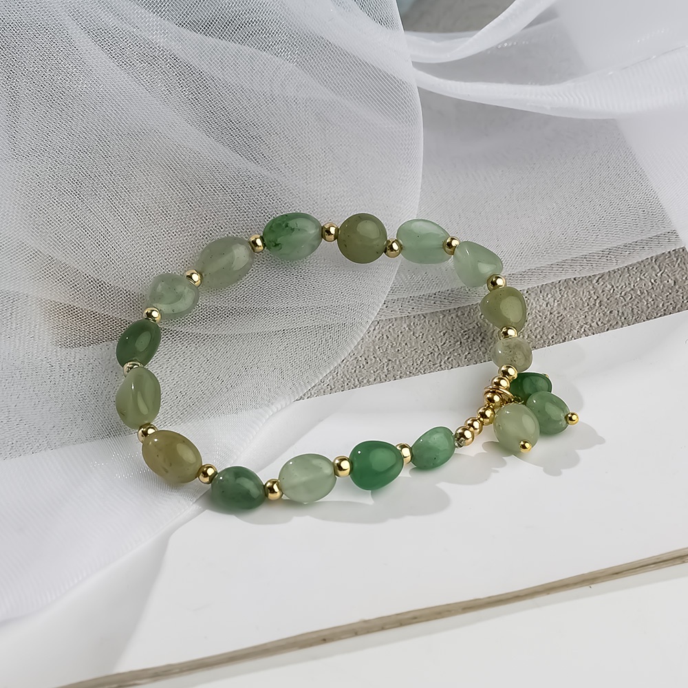 Vòng Tay Chuỗi Hạt Đá Aventurine Thời Trang Cho Nam Và Nữ