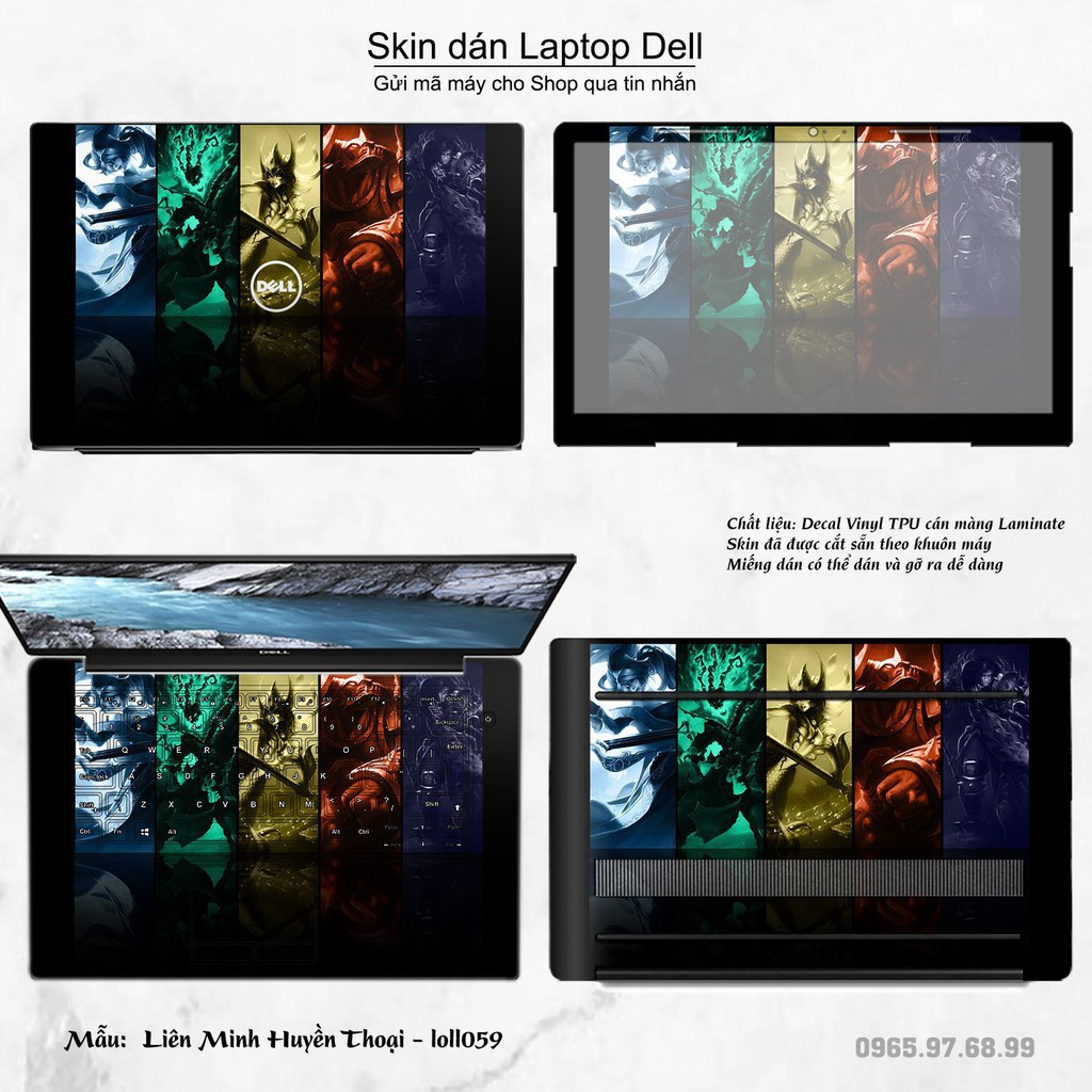 Skin dán Laptop Dell in hình Liên Minh Huyền Thoại nhiều mẫu 8 (inbox mã máy cho Shop)