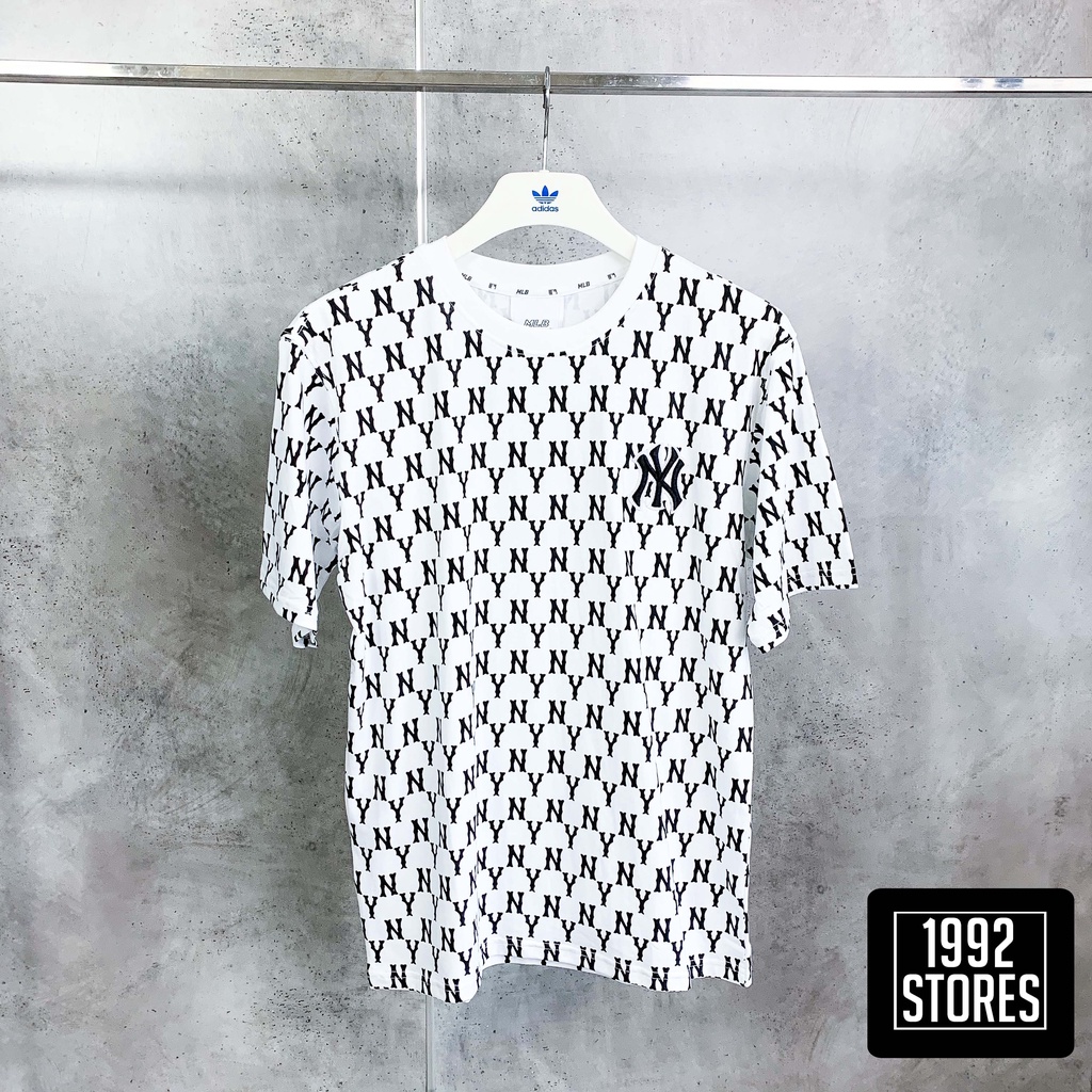 Áo Thun Ny Mlb Monogram Nam Nữ  - Hàng Xuất Dư Cambodia - Chất cotton dày dặn ko bao giờ xù lông