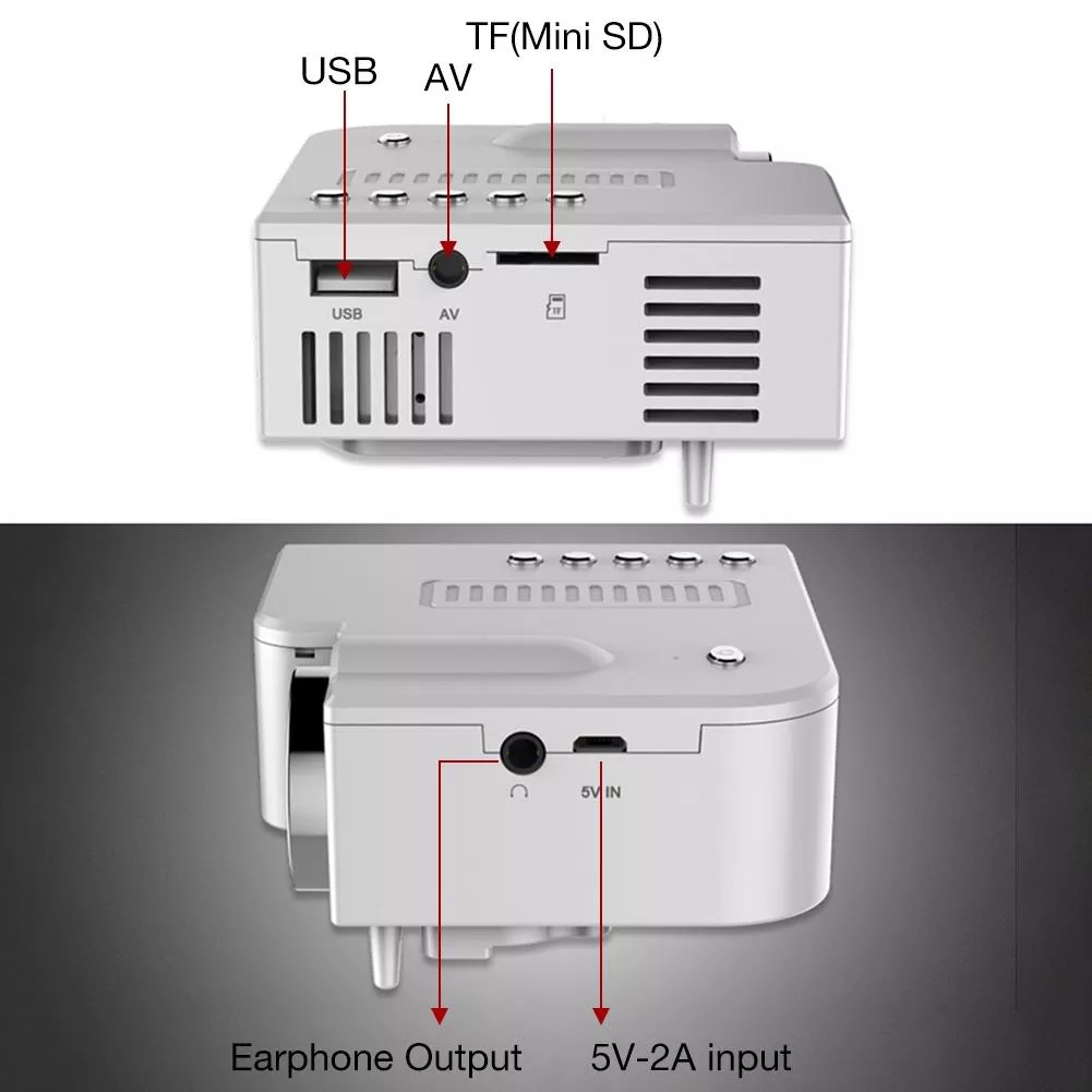 Máy chiếu mini tích hợp loa có đèn led UC28C - kết nối đầu thu HD biến nhà bạn thành rạp chiếu phim một cách dễ dàng