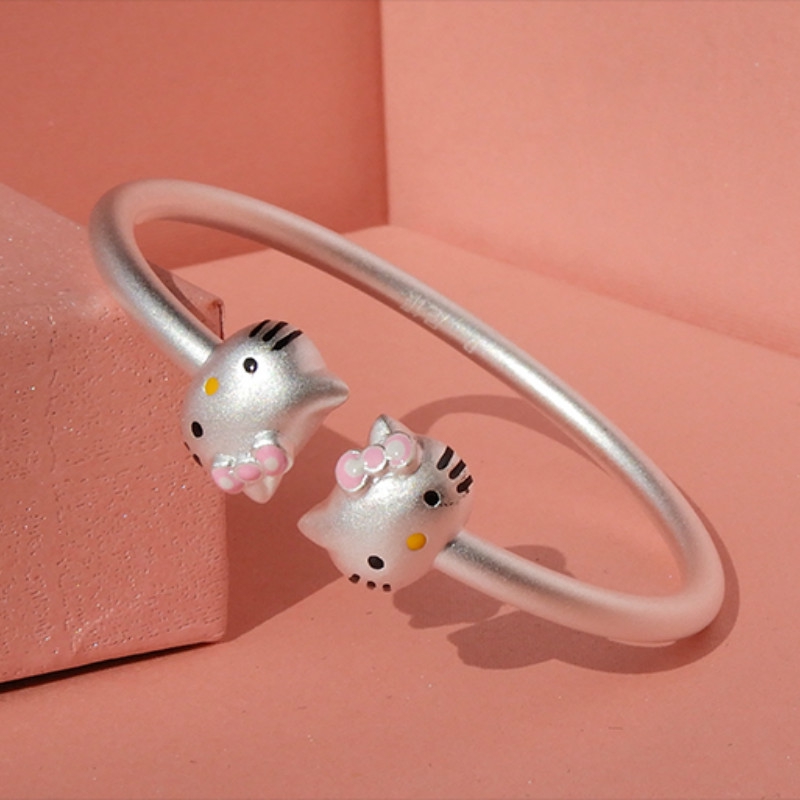 925 Silver Plated Bracelet Lovely Hello Kitty Shape