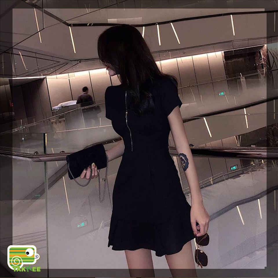 Váy Đầm Đuôi Cá, Váy Nữ Khóa Ngực Hàng Quảng Châu Hot Hit