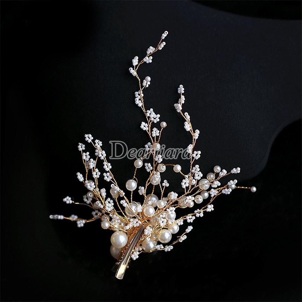 Kẹp Tóc Đính Ngọc Trai Thời Trang Cho Cô Dâu