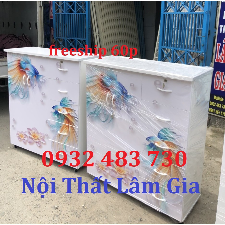 Tủ nhựa trẻ em / tủ nhựa đài loan 2 cánh 5 hộc mẫu mới 2020